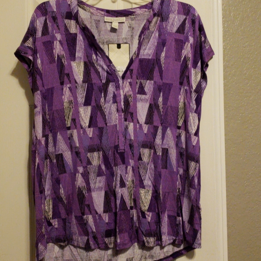 Dana Buchman short sleeve shirt L new